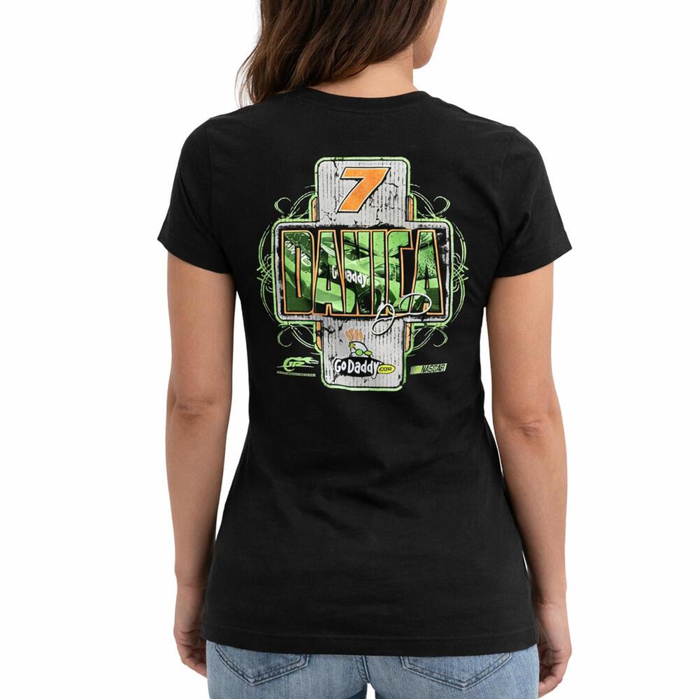 Chase Authentics NASCAR Danica Patrick #7 GoDaddy Black Racing Shirt - Size L